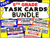 ~FREE~ 6th Grade Math Common Core WORD PROBLEM TASK CARDS 