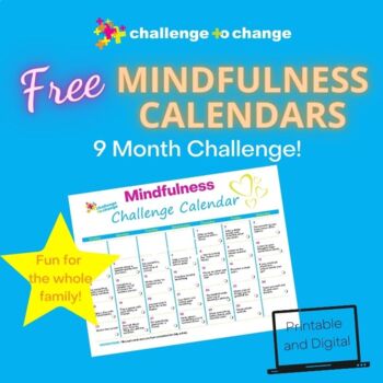 Preview of [FREE] 9 Monthly Mindfulness Activity Calendars | Sept 2023 - May 2024