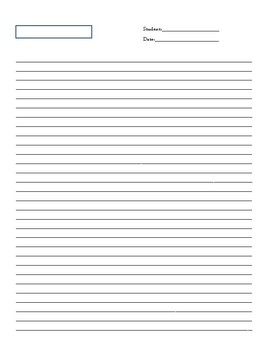 Preview of *FREE* AP Lined Essay Paper