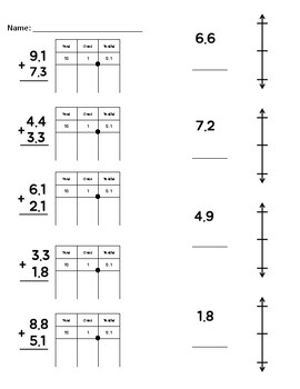 Preview of *FREE* Addition & Subtraction of Decimals w/Rounding & Place Value