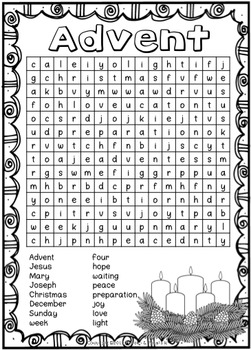 Advent Word Puzzle by Ponder and Possible | Teachers Pay Teachers