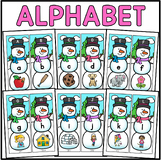 FREE Alphabet Center Build a Snowman