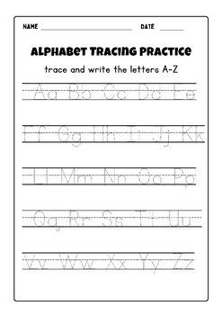 *FREE* Alphabet Tracing practice A-Z Fun! (Meow Meow Designs) | TPT