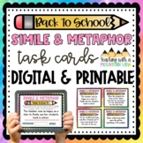 FREE Back to School Simile and Metaphor Task Cards
