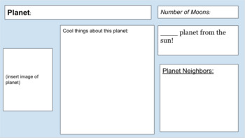 Preview of *FREE* Basic Research Template - Planets
