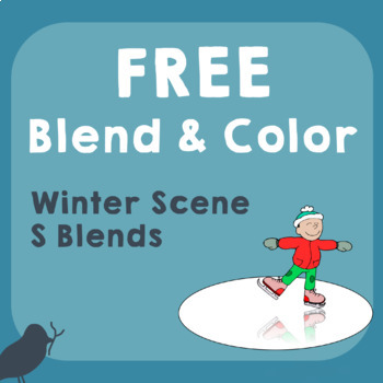 Preview of *FREE* Blend & Color Phonemic Awareness of Winter S-Blends for Cluster Reduction