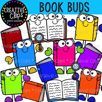 Preview of {FREE} Book Buds {Creative Clips Clipart}