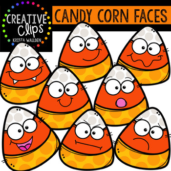 Preview of {FREE} Candy Corn Faces {Creative Clips Digital Clipart}