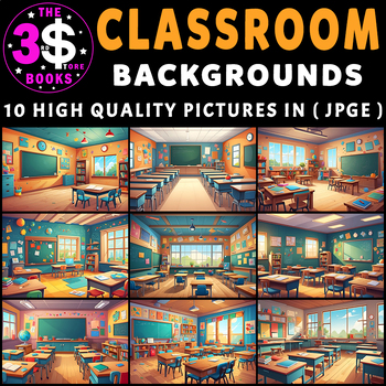 Preview of [ FREE ] Classroom Backgrounds – 1O Pictures