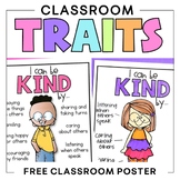 (FREE) Classroom Character Expectations - Being KIND Poster