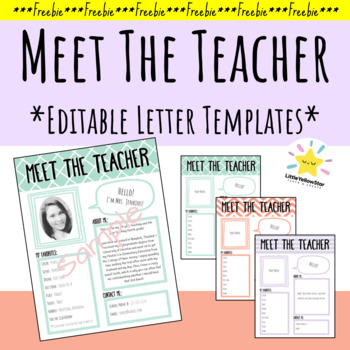Preview of ***FREE*** Cute Meet The Teacher Template Editable (Google Slides)