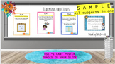 *FREE* DIGITAL K-12 Learning Objectives Wall - Google Slides