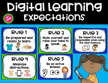 Preview of *FREE* Digital Learning Expectations and Rules