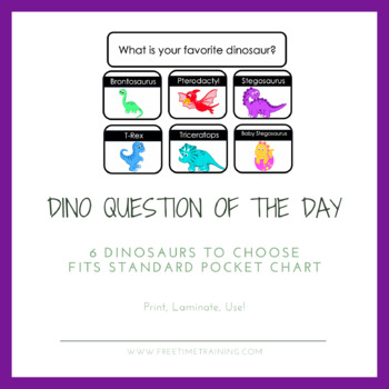 Preview of {FREE} Dinosaur Theme - Question of the Day