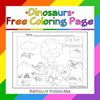 Preview of **FREE** | Dinosaurs | Coloring Page 