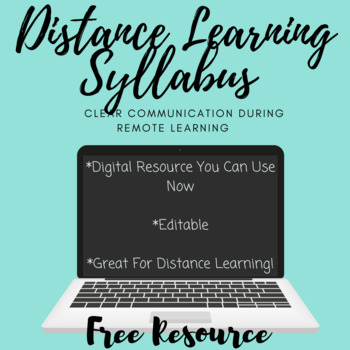Preview of *FREE* Distance Learning Syllabus Template 
