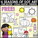 *FREE* Dot Marker Art Pages - 4 Seasons - Fine Motor PK-K,