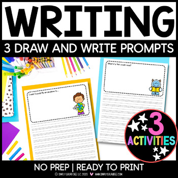 [FREE] Draw and Write Story Starters by SimplyLauraDee | TPT