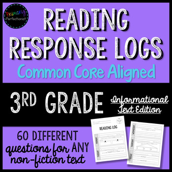 Preview of Reading Response Logs for 3rd Grade - Informational Text Edition