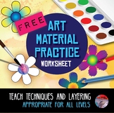 Art Material Practice Worksheet [FREE]