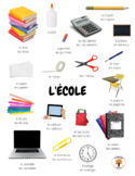 Free French School / École - Picture Vocabulary Sheet
