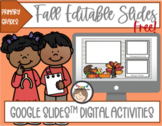 *FREE* Fall Themed Editable Google Slides Templates