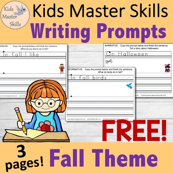 Preview of * FREE * Fall Writing Prompts -