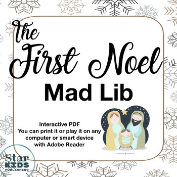 Preview of *FREE* First Noel Mad Lib (printable, interactive PDF, and Google Slide)