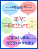**FREE** French "Je me présente..." Cards with Ocean Animals!