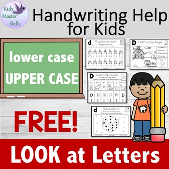 Preview of * FREE * Handwriting Upper and Lower Case Letter Recognition - "LOOK at LETTERS"