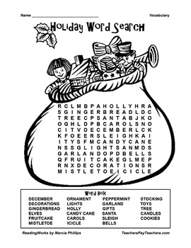 Preview of ~ ~ FREE ~ ~ HOLIDAY WORD SEARCH