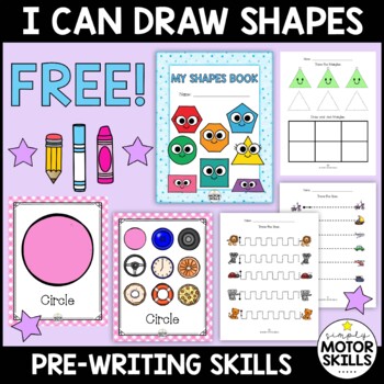 Preview of *FREE* I Can Draw Shapes - Fine Motor + Pre-Writing (Preschool, SPED, OT)