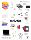 Italian School / Scuola - Picture Vocabulary Sheet - Free