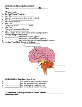 Psychology brain test Diagram