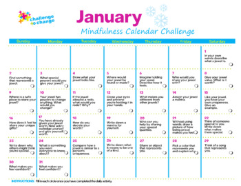 [FREE] January Mindfulness Calendar Challenge (2022) by Challenge to Change