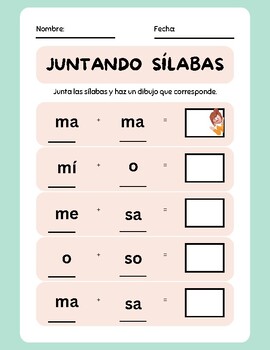 Preview of **FREE** Juntando Sílabas