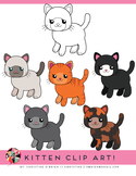 * FREE * K is for Kitten Coloring Page and Mini Clip Art Set