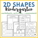Kindergarten Identify & Describe 2D Shapes Activities, Ass