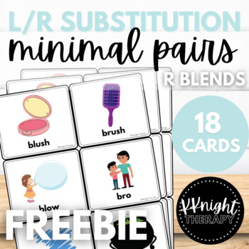 Preview of *FREE* L/R Substitution | Minimal Pairs | R Blends | L Blends | Speech Therapy