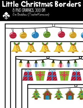 Preview of Little Christmas Borders Clipart