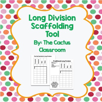 Preview of *FREE* Long Division Helper Template