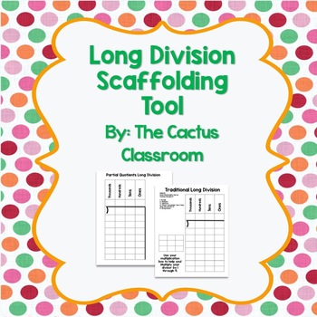 *FREE* Long Division Helper Template by The Cactus Classroom | TPT