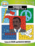 FREE MARTIN LUTHER KING JR Color By Code Clipart {Zip-A-De