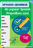 MINITEST NOT POPULAR SPANISH PREPOSITIONS | ALL LEVELS