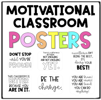 Preview of *FREE* MOTIVATIONAL CLASSROOM POSTERS 2.0