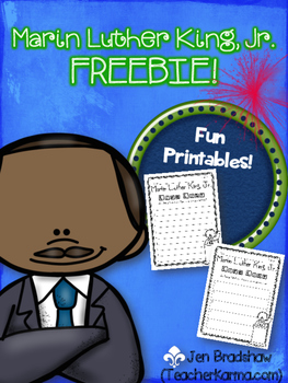 Preview of {FREE} Martin Luther King, Jr. Printables ~ MLK ~ Reading