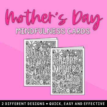Preview of (FREE) Mother's Day Craft: Mindfulness Zen Doodle Card Printable