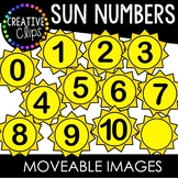 {FREE} Moveable Images: Sun Numbers {Creative Clips Clipart}