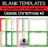 12 Classic Christmas #2 Blank Background Templates for PPT or Slides™