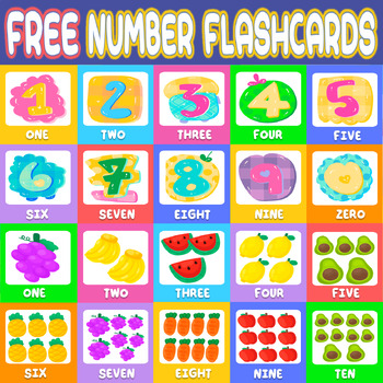 ★FREE★ Number (0-10) Flashcard by Magic Wonder Creation | TPT